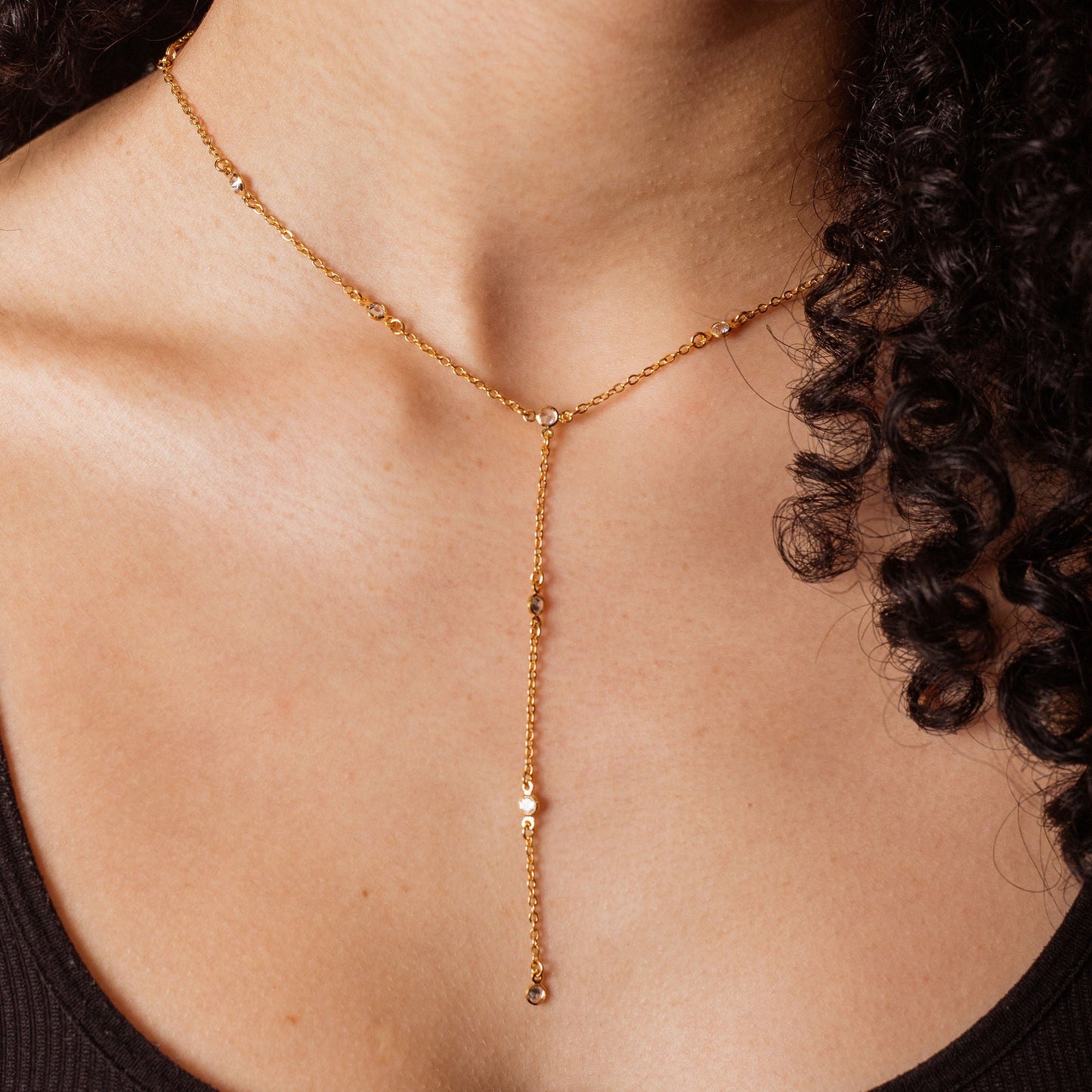 Crystal Lariat Necklace