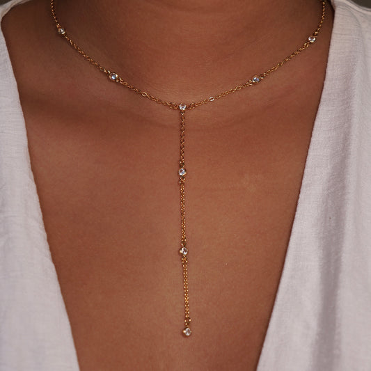 Crystal Lariat Necklace