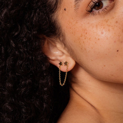 Double Star Earrings